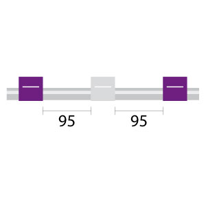 PVC Pump Tube 3tag (95mm) 2.79mm ID Purple/White, (PKT 12)