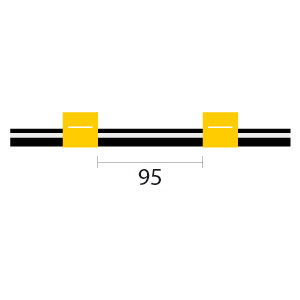 Viton Pump Tube 2tag (95mm) 1.42mm ID Yellow/Yellow, (PKT 12)